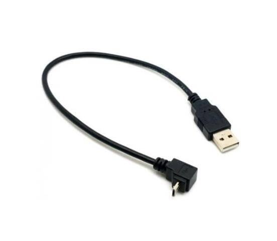 Cabletolink 480mbps USB 2.0 Male to Micro USB Up & Down Angled 90 Degree Cable 30cm for Cell Phone Tablet