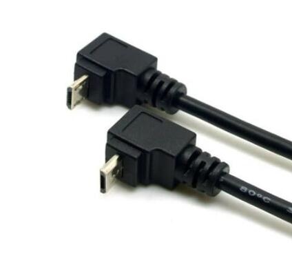 Cabletolink 480mbps USB 2.0 Male to Micro USB Up & Down Angled 90 Degree Cable 30cm for Cell Phone Tablet