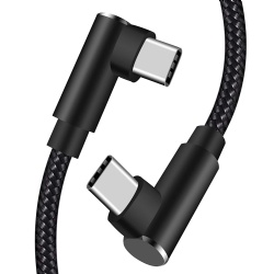 Right Angle Type c to Type c Cable Nylon Braided Compatible with Samsung