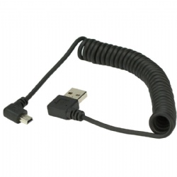 angle spring micro usb 5pin power charge cable