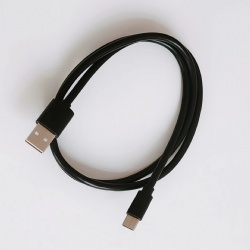 22AWG 70cm USB 2.0 A male to USB C male power charge cable black/white color cabletolink