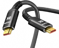 48Gbps High Speed 3D 8K60 4K120 144Hz Braided HDMI Cord eARC HDR10 HDCP