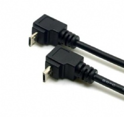 Cabletolink 480mbps USB 2.0 Male to Micro USB Up & Down Angled 90 Degree Cable 30cm for Cell Phone Tablet