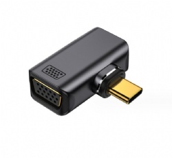 magnetic usb c male to vga female audio/video 8k adapter