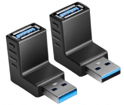 5Gbps CABLETOLINK USB 3.0 Adapter 90 Degree Male to Female Combo Vertical Up and Down Angle Coupler Connector