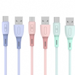 Liqud silicone soft USB 2.0 A male to USB C male cable