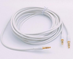 2m 3.5mm male to double 3.5mm splitter cable