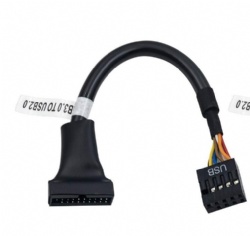 19 Pin USB3.0 Male to 9 Pin USB2.0 Female Motherboard Cable Adapter Converter 6 inch/15cm