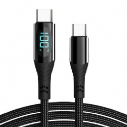 3.3FT Nylon Braided Fast Charging Cable with LED Display