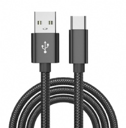 USB-A to USB-C, 10Gbps High Speed Data Transfer, USB Charging Cable. Black, 2 meters