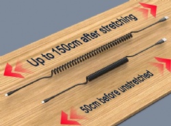 usb A male to USB C male spring data transfer power charge cable