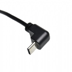 2A Down angle USB C male to USB A male power charge data transfer cable black color CABLETOLINK