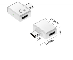 90 degree USB C male to lightning female HI-FI Chipset audio adapter