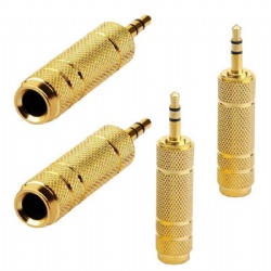 3.5mm to 6.5mm Audio Jack Converter Adapter Male to Female Stereo Connector