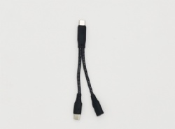 OTG 10cm USB C male to USB C female/USB C male splitter cable