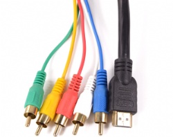 HDMI A male to 5RCA Audio/video stereo cable