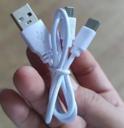 30cm Black/White USB 2.0 A male to 2*USB C splitter cable