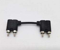 2*RCA Male to 2*RCA Male short AV DC Cable