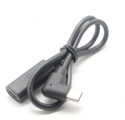 90 degree USB C male to USB C female extension cable 480mpbs