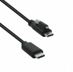 USB C male to USB C male with panel mount screw cable
