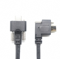 USB C male to USB C male with panel mount screw cable 2m CABLETOLINK