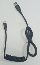 Spring 1.8m/6ft USB 2.0 A male to USB C male mouse/keyboard cable