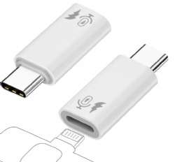 USB C to Lavalier Microphone Adapter, Type C Male Converter for iPhone Wireless Lavalier Microphone, iPhone 16/15 Series, iPad Air/Pro, Not for Headphone and Data