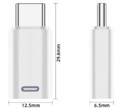 USB-C Adapter for iPhone Cable, PD Fast Charging Type C Male Converter Compatible with iPhone 16/15 Series, iPad Air/Pro, NOT for Square Reader/Headphone/Microphone/Pencil (White)