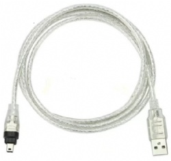 USB Male to Firewire IEEE 1394 4Pin Male iLink Adapter Cord Cable for DCR-TRV75E DV 1m USB Firewire Cable