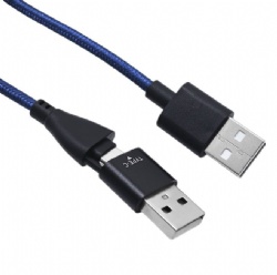 1.8m 2 in 1 USB A/USB C to USB C power charge nylon braid cable