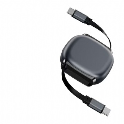 PD 240W Retractable LOGO USB C male to USB C male power charge data transfer cable for iphone16