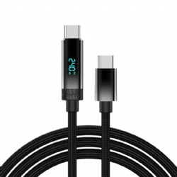 1m PD 240W USB C to USB C LED Display power charge 6A 480Mbps cable