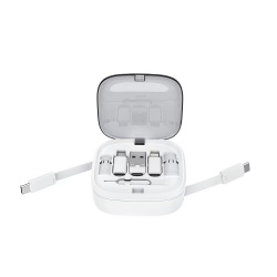 Retractable USB C male to USB C male with card cable