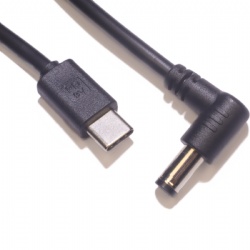 USB C to DC 5.5mm x 2.1mm Power Cable Cord, USB C Input to DC 12V Out Charging Cable, Work with PD Charger and PD Power Bank, Output DC 12V 3A
