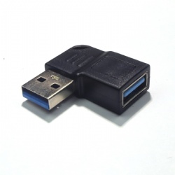 90 Degree Right Angle USB 3.0 Male to Female Expansion Adapter for Connecting Mobile Hard Disk, U Disk, Wireless Network Card, Camera, Mouse, Keyboard