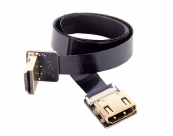 Up Angled 90 Degree HDMI Male to Female FPC Flat Cable for HDTV Multicopter Aerial Photography