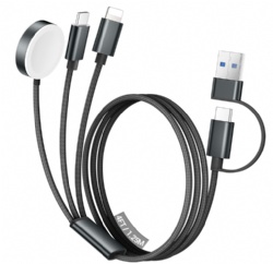 3 in 2 USB C Cable for Apple Watch Charger/iPhone 17 Charger/Lightning,Multi Charging Cable Cord,Camping Essentials,Designed for iWatch &iPhone
