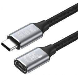 8K60HZ USB C male to USB C female extension cable