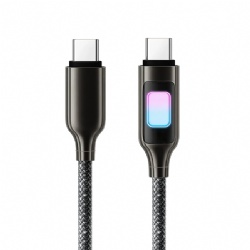 65W LED light USB C male to USB C male power charge data transfer cable