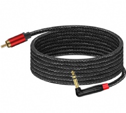 angle 6.35mm male to RCA gold plated cable
