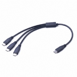 3A IC 15W USB C male to 3*USB C male splitter cable