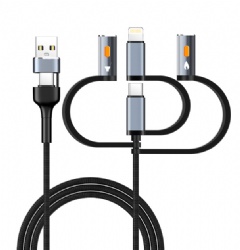 4 in 2 multi usb power charge cable