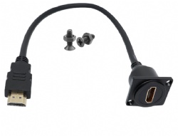 4k60hz HDMI2.0 Male to FEMALE PANEL FIXED MOUNT hdtv cONNECTOR CABLE