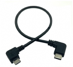 90 Degree USB-C Male to Micro USB Male Adapter Converter for MacBook Pro, Laptop, Android Devices(Only for Charging) (90 Degree Type C M/Micro M)