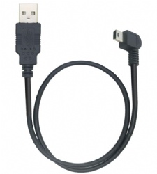 1.64feet mini USB Right Angle USB A Male to Mini USB B 5Pin Male Charging Cable Adapter Left Angle Data Charge Sync Cable Mini USB Cable - A to Mini B (Left Angle(0.5m/1.64Feet))