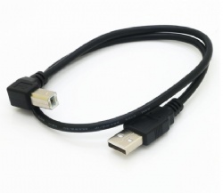 19inch USB b Right Angle 90 Degree Adapter High Speed Printer Cable Right Angle USB b Cable usb2.0 A Male to B Male Printer Scanner Cord with 480Mbps (Up Angle, 1.6Feet)
