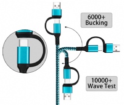 60W 3 Pack Fast Charging Cords 6ft QC & PD 2-in-1 USB-A/C to Type C Charger Cord Compatible with Samsung Galaxy S21 S10 S9 Note20, MacBook Pro