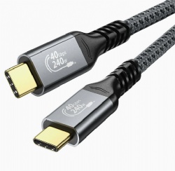USB4 Multi-Function Data Cable – 4K Video, 100W PD Fast Charging, 40Gbps High-Speed Data Transfer, Braided Nylon Cord
