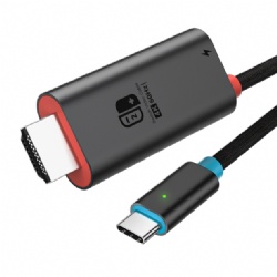 USB-C to HDMI Adapter Cable, 4K@60Hz/30Hz High-Definition, 2M Length, Aluminum Alloy Shell, Compatible with Nintendo Switch, Switch 2, Phones, Laptops, Tablets, Gaming Consoles & Capture Cards