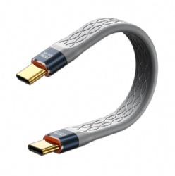 USB4 240W Fast Charging Cable (40Gbps, 8K@60Hz)   Thunderbolt Compatible Type-C Flat Cable for Laptops, Docking Stations & Displays